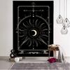 Witchcraft Tarot Tapestry Wall Hanging Black Khaki Sun Moon Starry Universe Geometric Pattern Dormitory Home Decoration Curtains