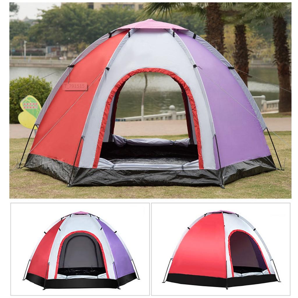 6-person Instant Tent Pop-Up Camping Tent Set Hiking Fishing Up In Second Carry New