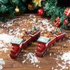 Santa Claus Christmas Train Ornament Home Desktop Window Resin Crafts Christmas Decoration