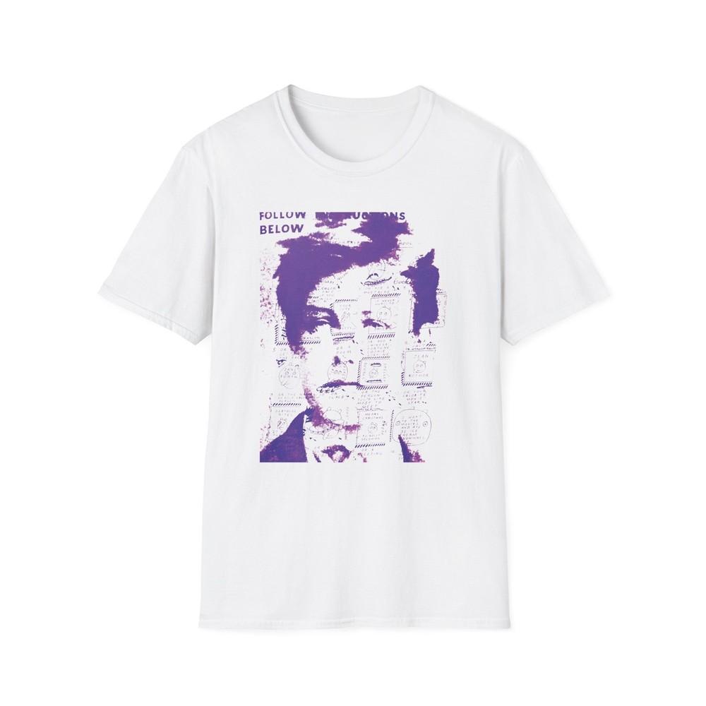 

ray johnson arthur rimbaud art in purple tshirt 2XL