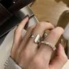 2023 nowy pierścionek hojny urok elegancka dziewczyna studentka pierścionek prezent świąteczny pierścionek z koralikami zestaw damski 2 szt. luksusowy błyszczący punkowy Y2K miłośnik mody pierścionek
