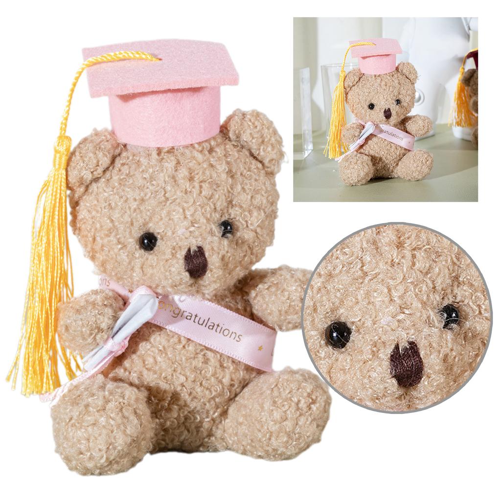 Stuffed Bear In Graduation Hat GRAD Bachelor Grad Graduation Hat Commencements Keepsake Graduation Bear Toy