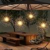 4/5pcs of Solar-Powered Outdoor Firework Lights, Featuring 240/360/450 LED Sparkling Starburst Sphere Designs, Available in Warm White, Multicolor