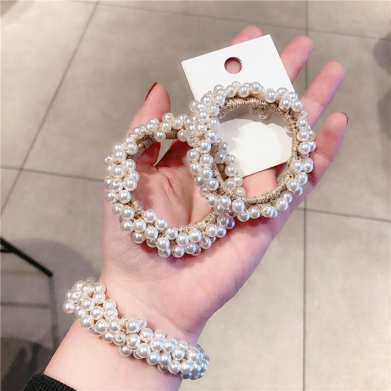 Korean Faux Pearl Elastic Hair Tie & Headband - Mori Girl Style Accessory