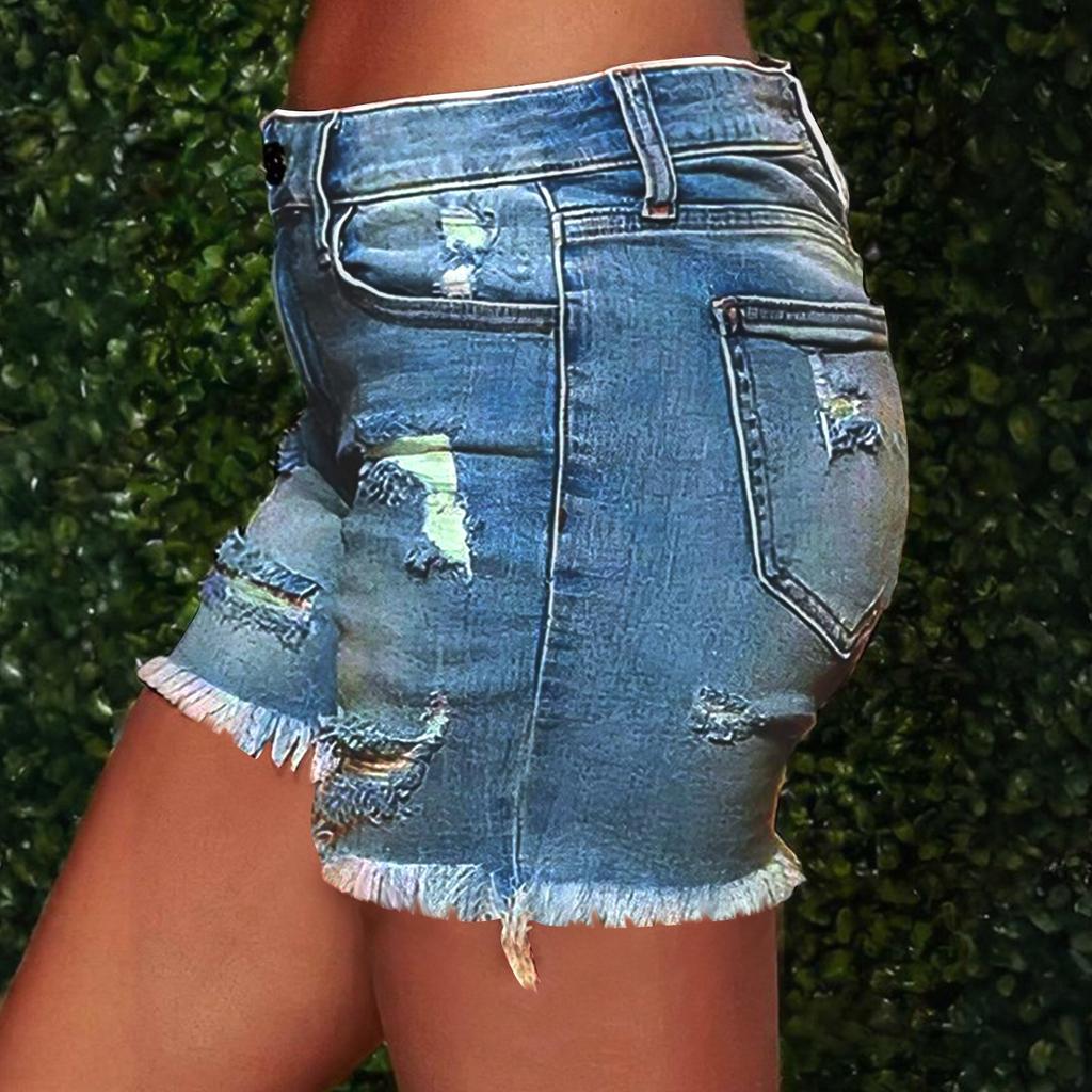 Women's Denim Classic Versatile High Waist Fashionable Shorts