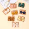 New Cute Leather Bow Duckbill Hair Clips - Simple, Fashionable Solid Color Hairpins for Bangs