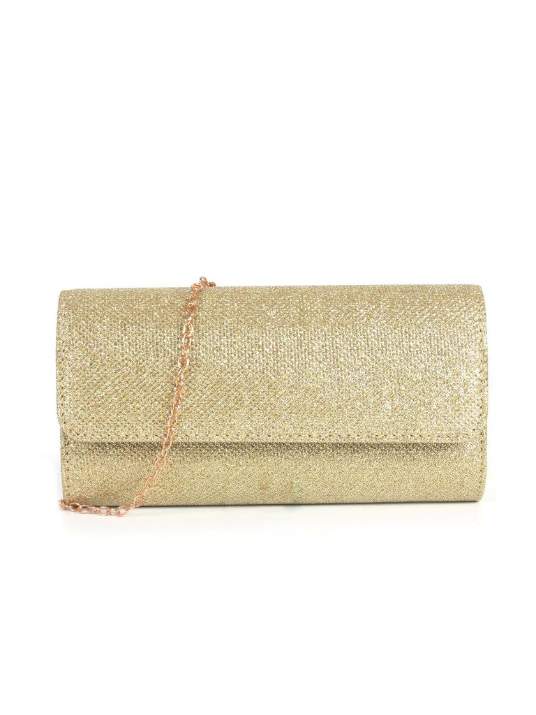 Women's Evening Bag: Handheld or Crossbody with Shiny Stitching Details
