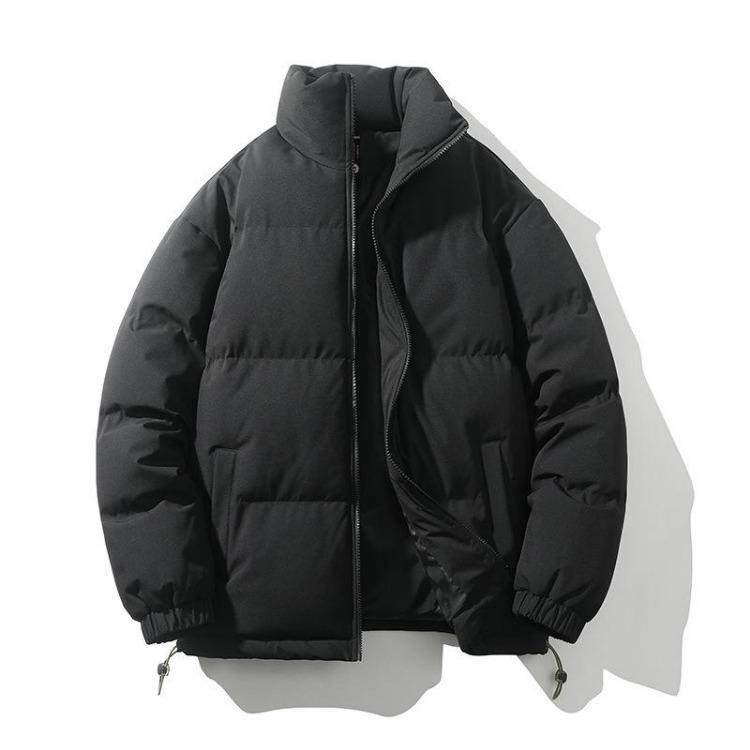 Winter Thick Warm Down Casual Bread Jacket Stand Collar Cotton Jacket for Men and Women S