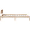Natural Wooden Bed Frame with Headboard 90 X 190 Cm Solid Pine Wood