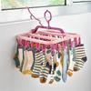 Sock Clip Holder Wind-proof Thickened Material Durable Simple Style Clothes Drying Tools Clothes Hanger Multi-clip Foldable