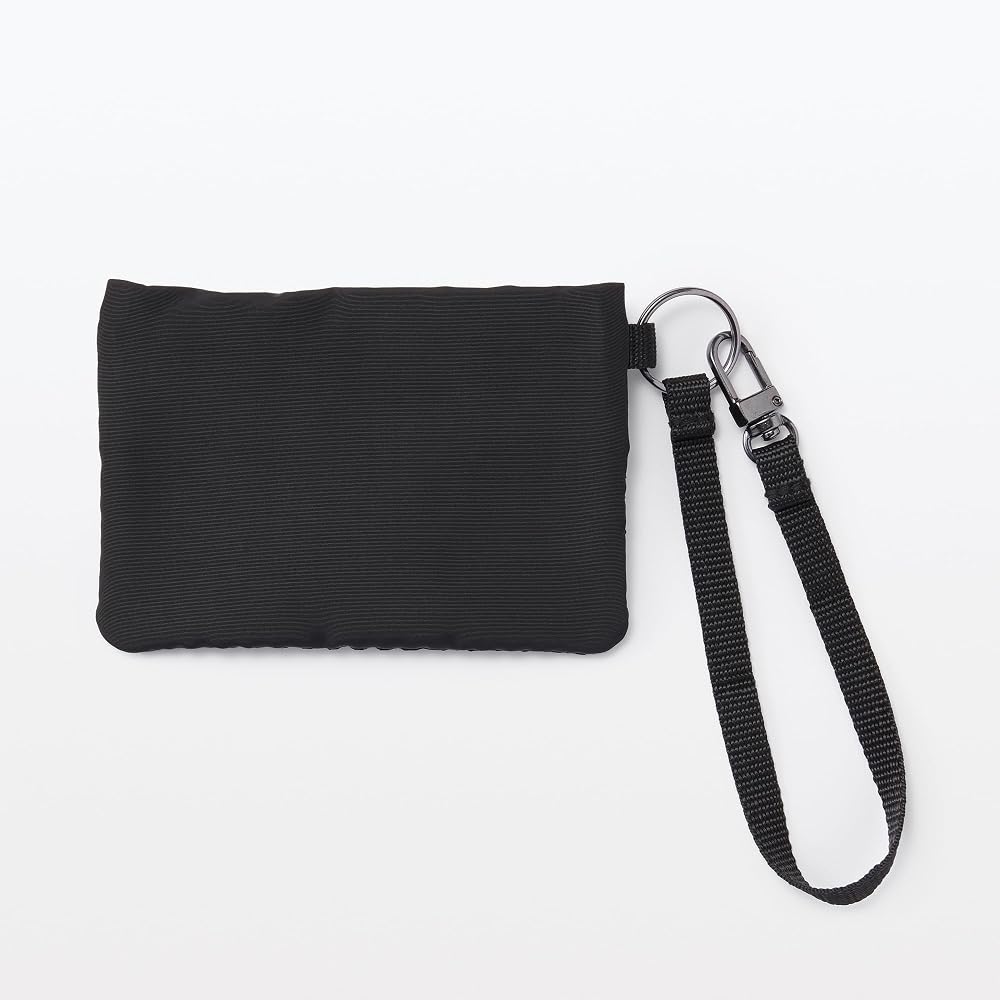 Muji Polyester Card Case Black 8x12cm Compact Durable Storage Solution