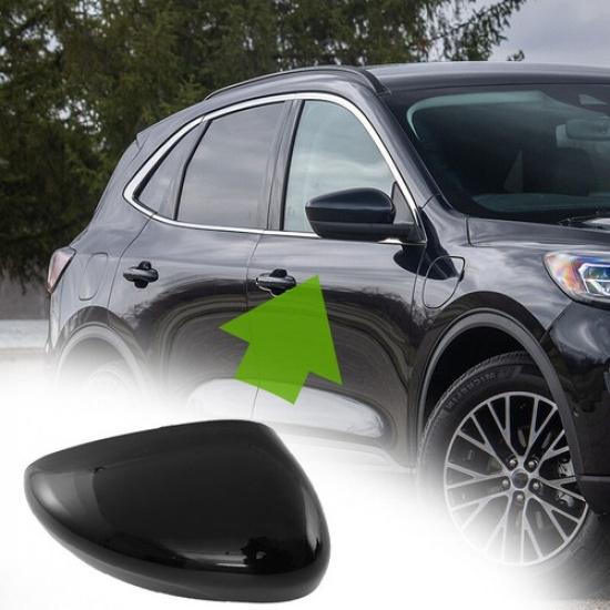 Passenger Right Side Mirror Cover Cap Black For 2020-2024 Ford Escape SEL/SE/S