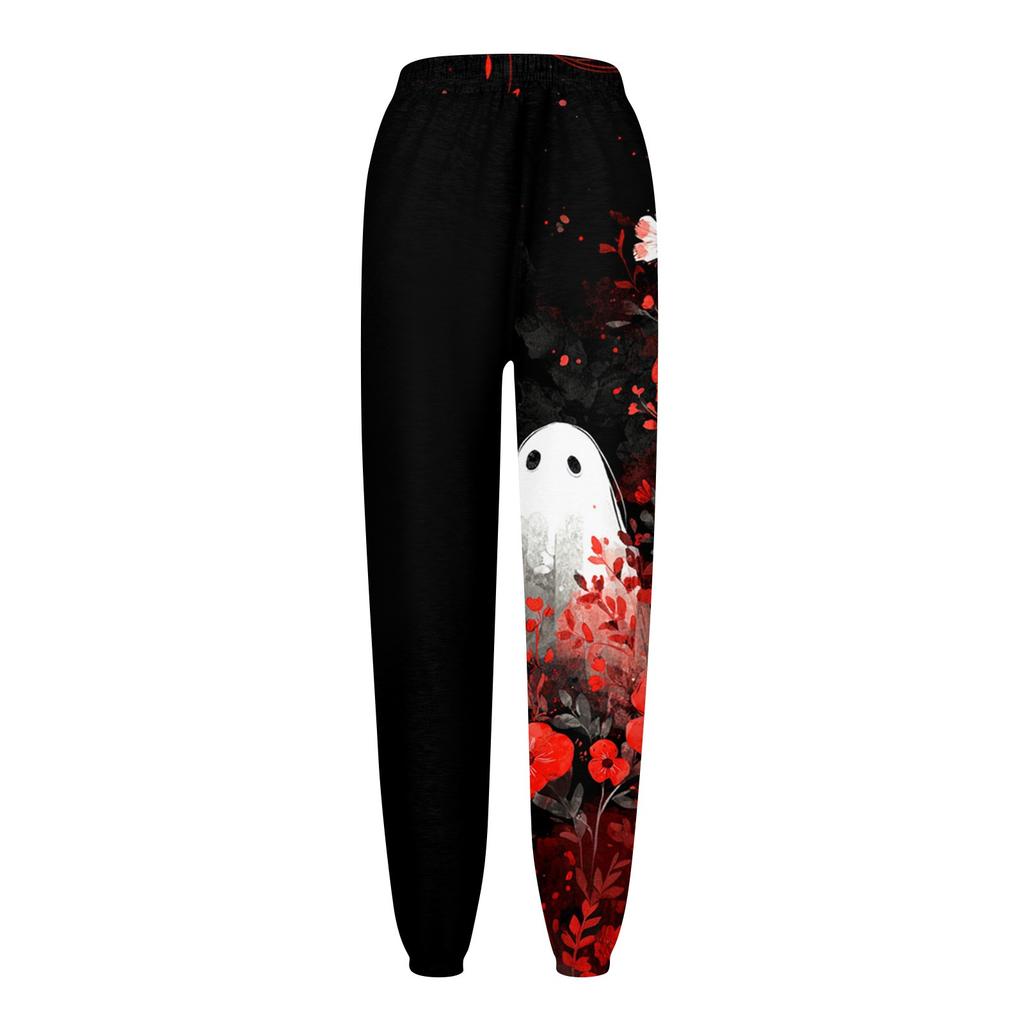 Women's Casual Fashion Sweatpants Halloween Printed Casual Pants
