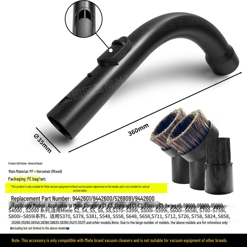 Compatible Miele Vacuum Cleaner Floor Brush Nozzle for S1/S2/S4/S5/S6/S8 Models