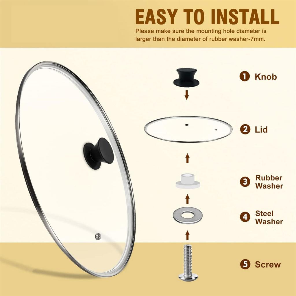 Zestaw 4 Trwałych Silikonowych Pokrywek na Patelnie Silikonowe Pokrywki na Garnki Gałka Wygodny Uchwyt Akcesoria Kuchenne dla Entuzjastów Gotowania