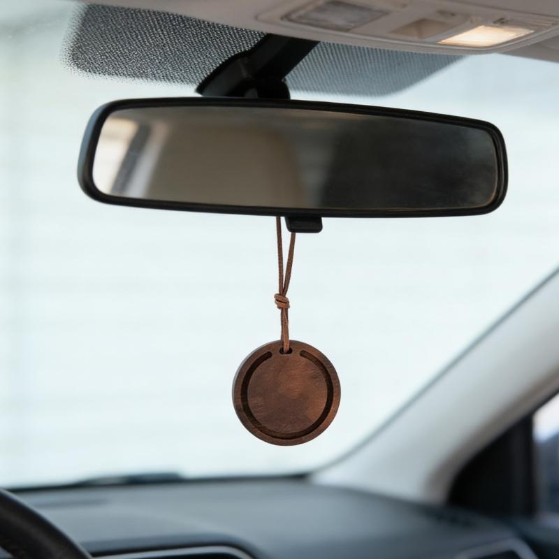 Set Of 2 Improved Wood Car Scent Disks With Simple Attachment Design And variable Scent Feature