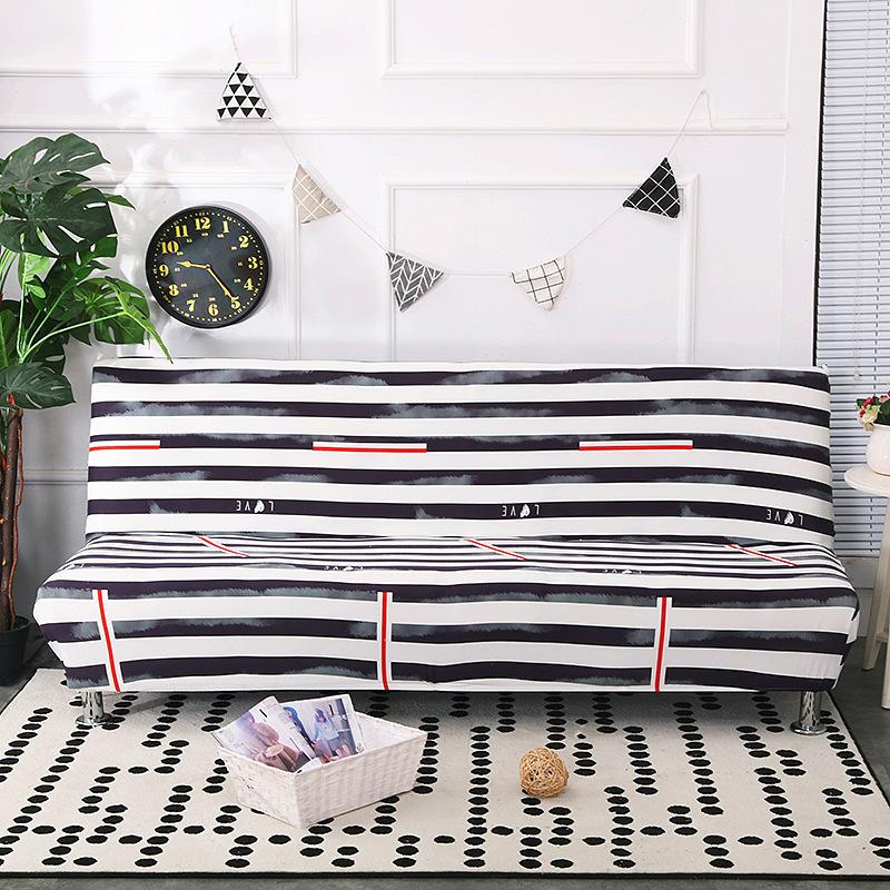 No Armrest Stretch Sofa Cover All-Inclusive Folding Sofa Bed Cover Cover Fitted Sheet Full Cover Sofa Cover