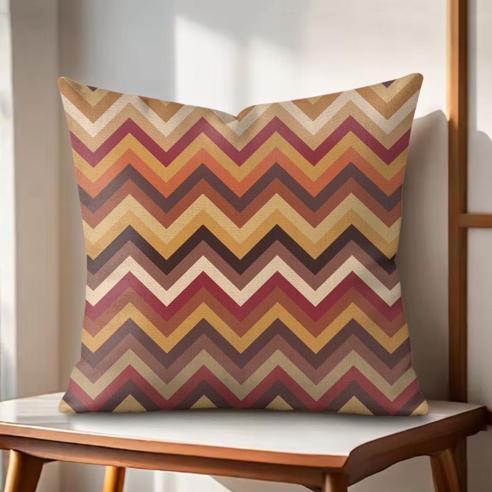 Calm Geometric Color Cushion Cover Natural Linen Organic Fabric DoubleSided Printing Couch Pillow Covers Home Decor