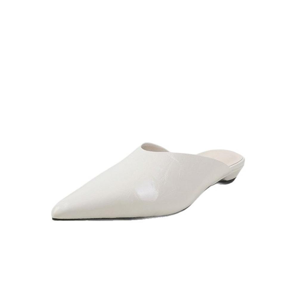 Fashion Women High Heels Slippers Baotou Women Shoes Sexy Pointed Toe Chunky Heels Mules Outdoor Walking Slides Chaussure Femme 2025