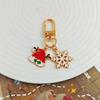 Festive Christmas Keychain: Metal Tree, Snowman & Santa Bag Charm – Stylish Small Gift