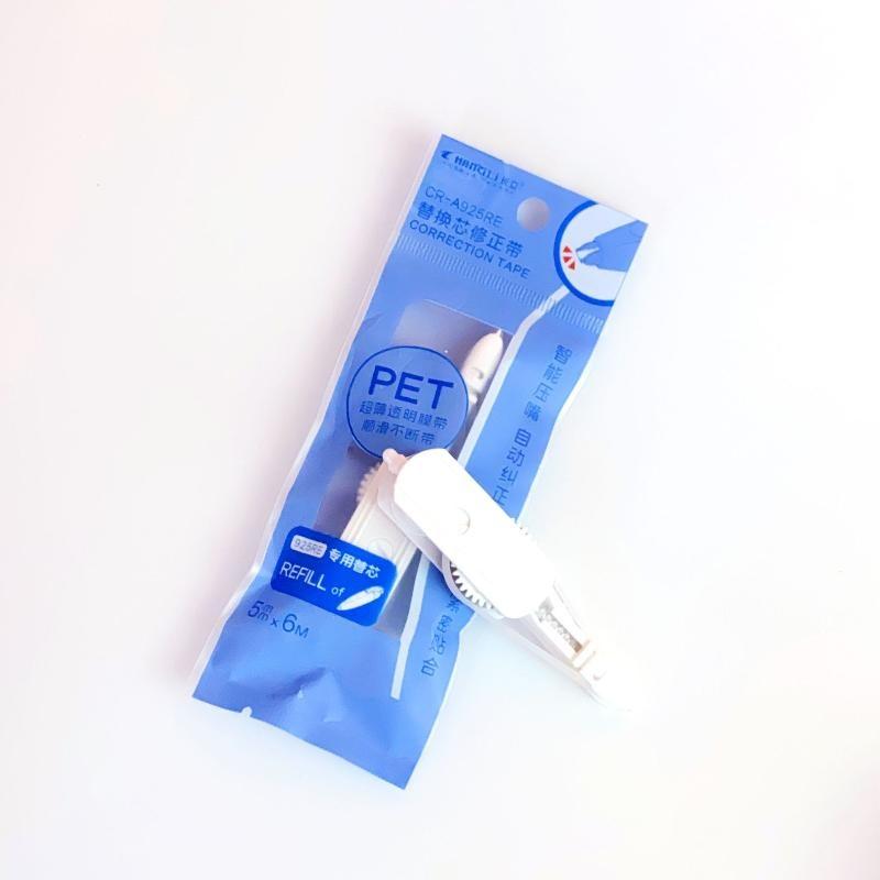 Press-Type Correction Tape Refillable Replaceable Core Portable Retractable Correction Tape For Students School Office Writing