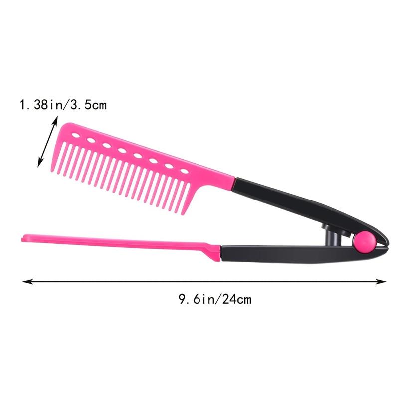 Flat Comb Straightening Comb Salon Hair Brush Combs Hairdressing Styling Hair Straightener V shaped Straight Comb Straightener Premium Quality