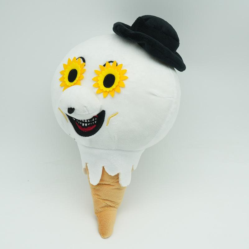 Art the Clown Plush Keychain 11.8 Inch Stuffed Doll Terrifier Horror Movie Character Black Hat Sunflower Glasses Bag Charm Gift