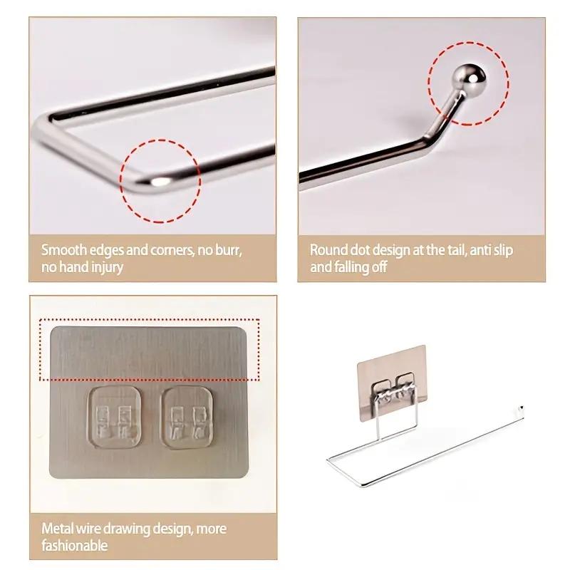 2pcs Hanging Toilet Paper Holder Roll Paper Holder Bathroom Towel Rack Stand Toilet Stand Paper Rack Home Storage Racks