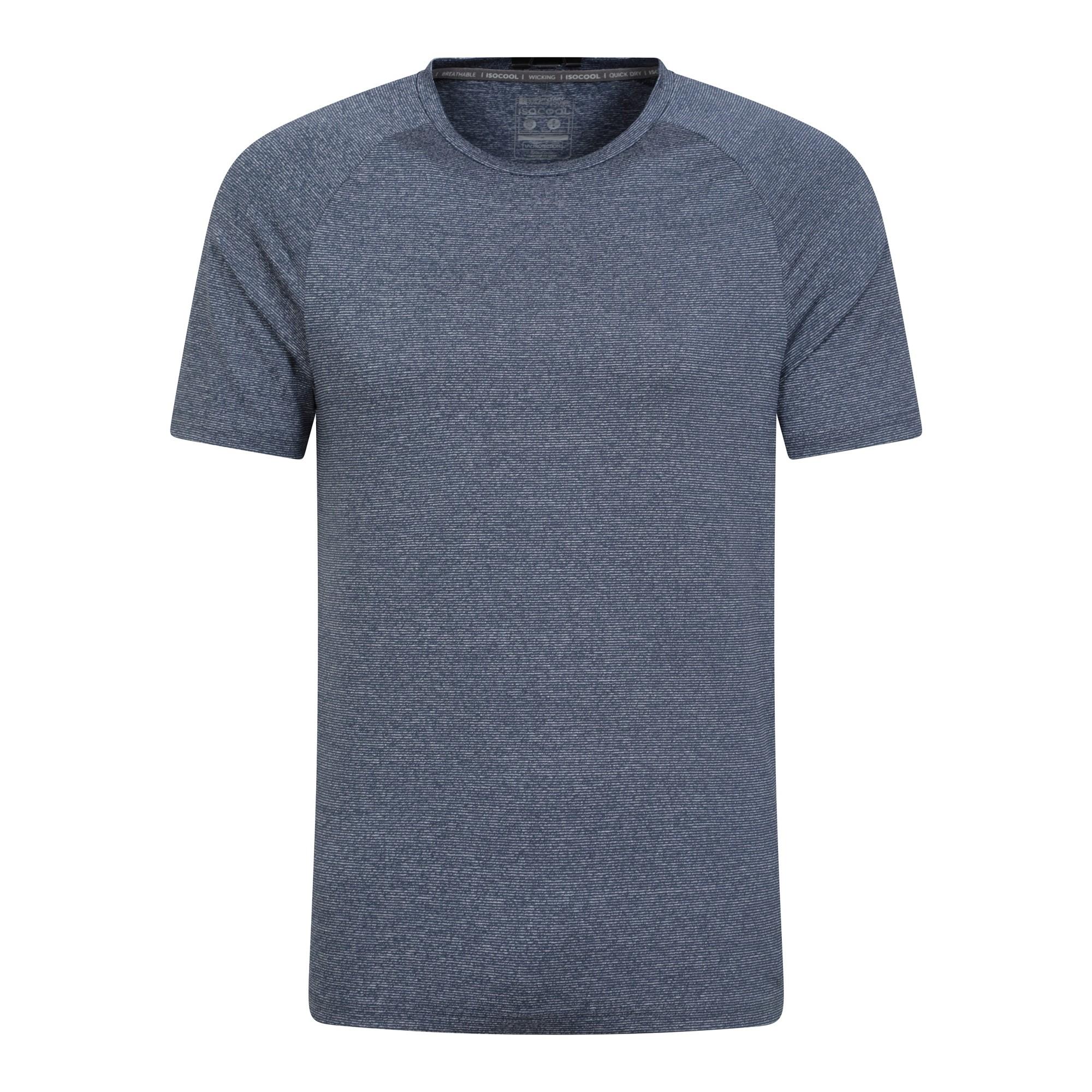 Mountain Warehouse heren Agra gestreept IsoCool T-shirt L Vloot