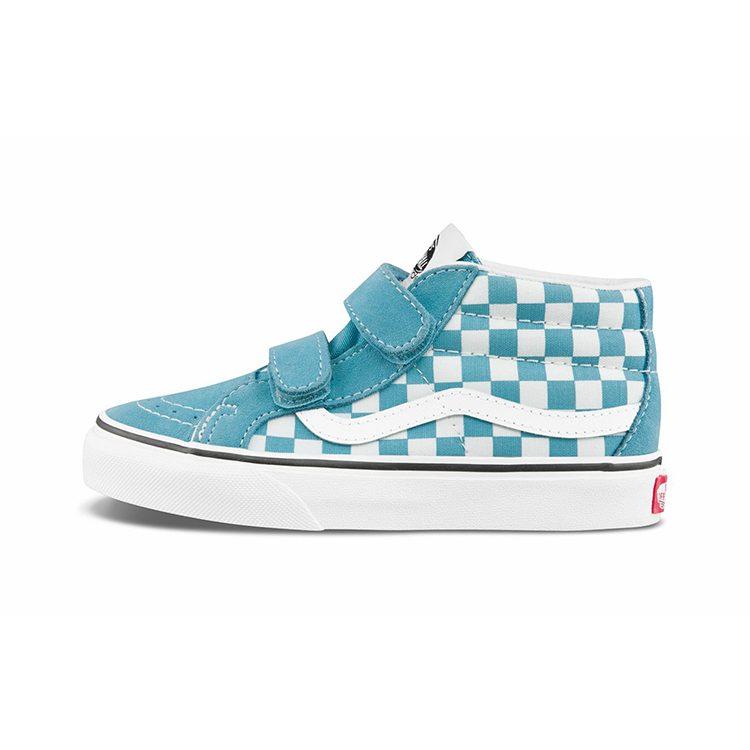 Vans Sk8-Mid Reissue V Kids 'Checkerboard - Enamel Blue Sharp Green' VN0A346Y30Y