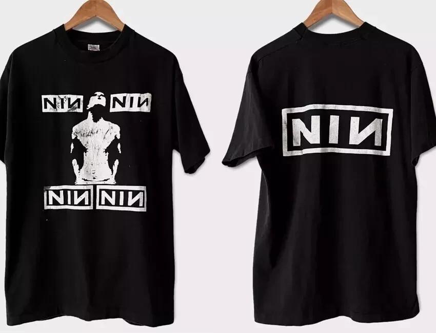 Nine Inch Nails Retro Classic Style 2 Side Band Rock Black Unisex T-shirt L