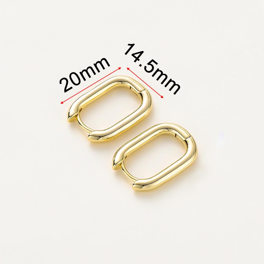 14K 18K Gold Plated Round Circle Gold Plated Hoop Earrings For Women Korean Fashion Ring Earrings Jewelry Accessories