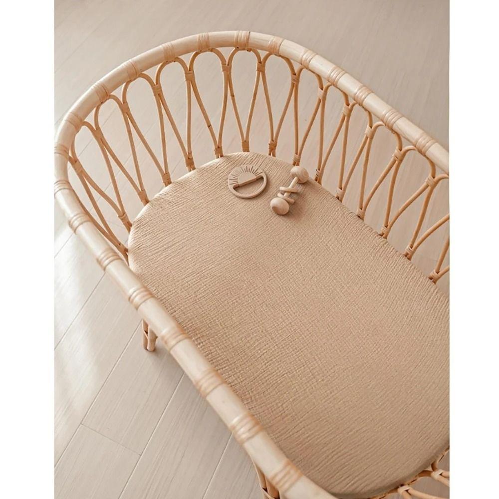 2Pcs/Set Durable Solid Baby Fitted Sheet Breathable Printed Crib Fitted Sheets Cotton Newborn Changing Pad Cover