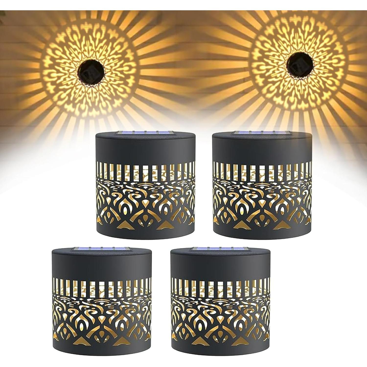 

Decorative Solar Mandala Lights, Solar Mandala Lights Outdoor, Mandala Theme Waterproof Fence Light for Garden Post Patio Backyard Yard Decor Z4