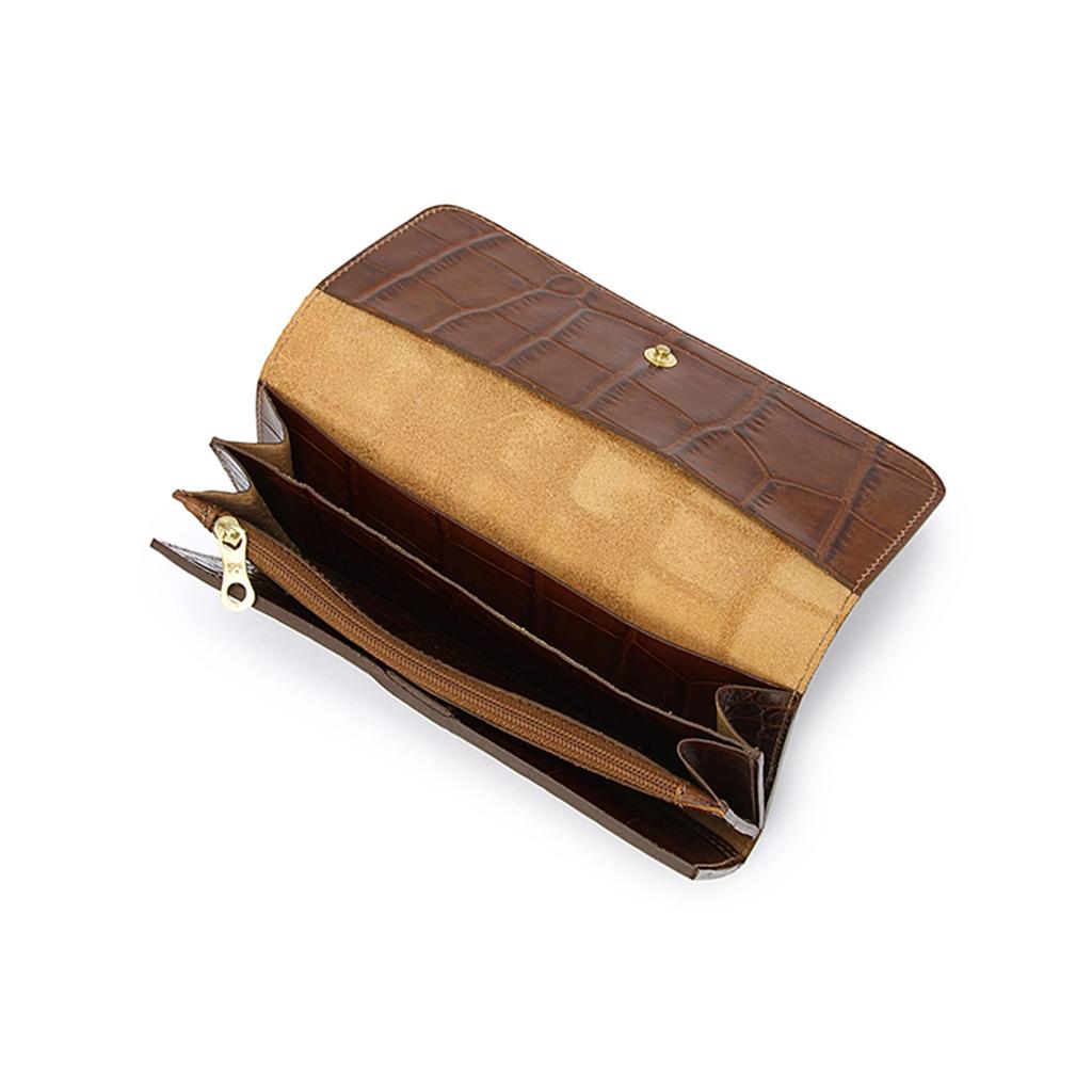 IL BISONTE Long Cowhide for Men and Women Wallet, Unisex, Leather, Red, 54_1_5432411140,