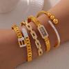 Elegant Cross-Border Full Diamond Titanium Steel Bracelet: Fashionable Hollow Chain Design
