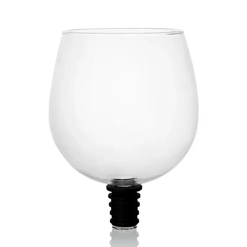 

UPORS Wine Pourer In Bottle Direct To Drinking Creative Glass Cup Transparent Shot Glass Wine Decanter with Cork Bar Tools 270mL
