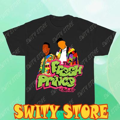 Il Principe di Bel-Air T-shirt Nera da Uomo T-shirt con Logo Divertente Taglia dalla S alla 5XL