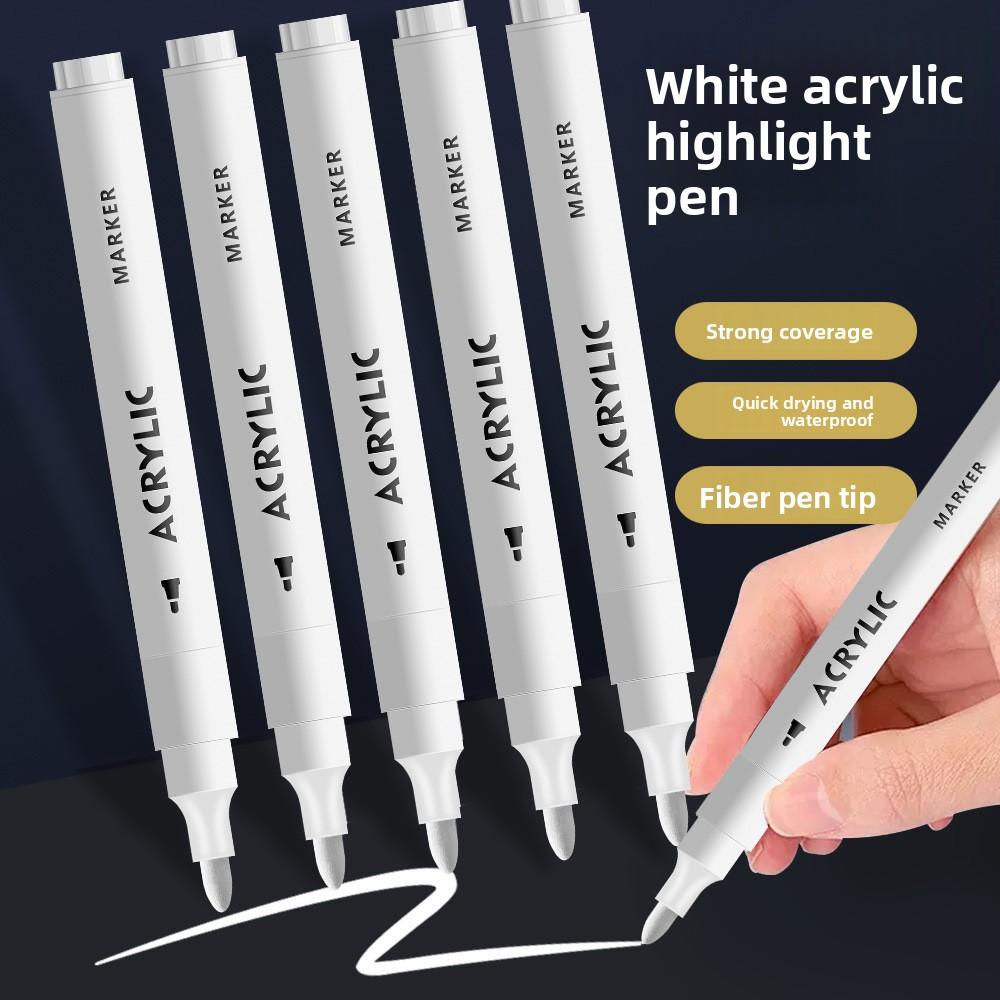 Pennarello Acrilico Bianco per Pittura Artistica, Colore Impilabile, Colore Impermeabile, Penna a Gancio Impermeabile e Asciugatura Rapida