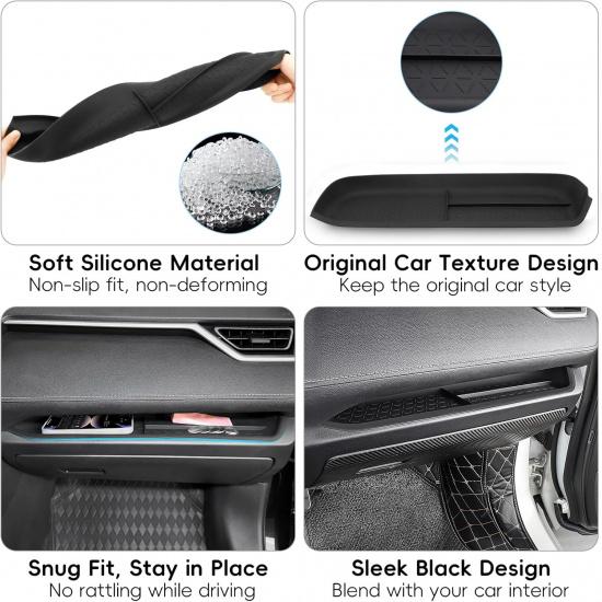 PIFOOG Passenger Storage Organizer Mat Fit For Toyota RAV4 2025 2024      Glove Box Organizer Tray Car Interior Center Console Accessories Silicone