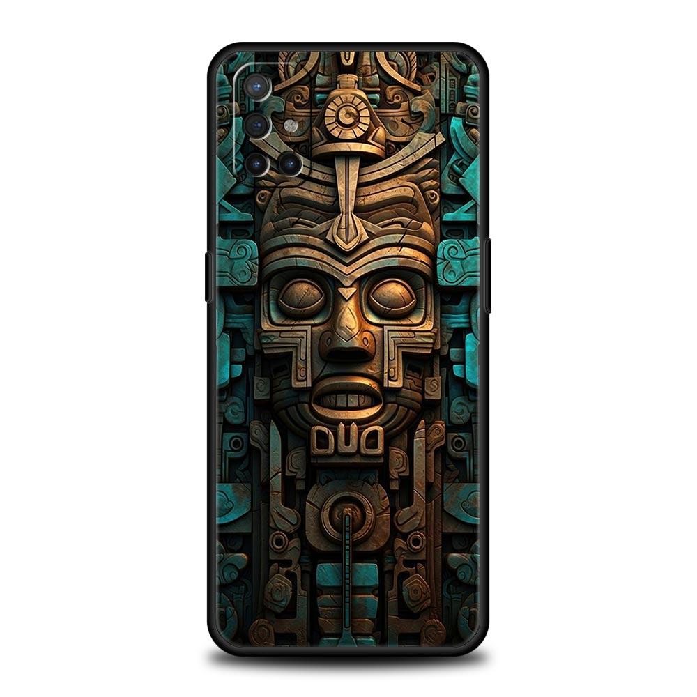 Vintage Totem Painting Phone Case For Oneplus 13R 13 12R 11 10T 10R Nord N100 N200 N10 10 9 9R 9RT CE 3 2 Z Pro Soft TPU Cover OnePlus Nord
