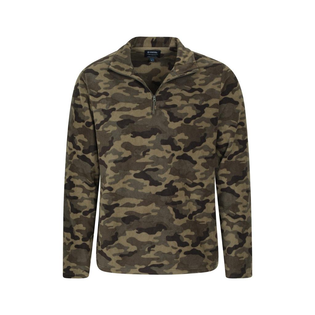 Mountain Warehouse Men's Camber II Camo Half Zip Fleece Top