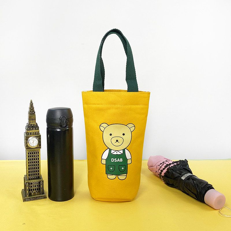 Canvas Cup Sleeve, Portable Water Bottle Bag, Thermal Cup, Pot, Umbrella Storage Pouch, Large Capacity Thermos Cup Protective Cover