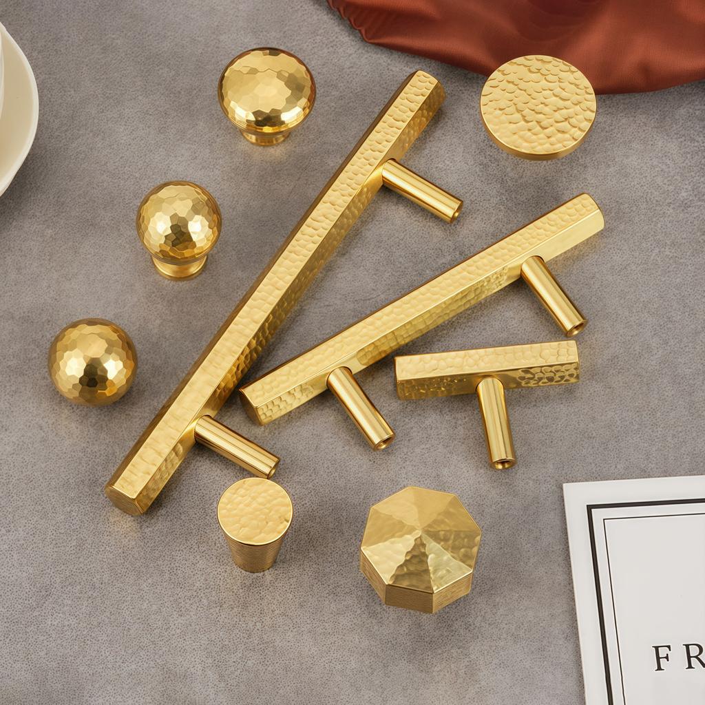 Modern Solid Brass Pull Handle Factory Furniture Door Hardware Decorative Cabinets for Kitchen & Bedroom Dresser Usage