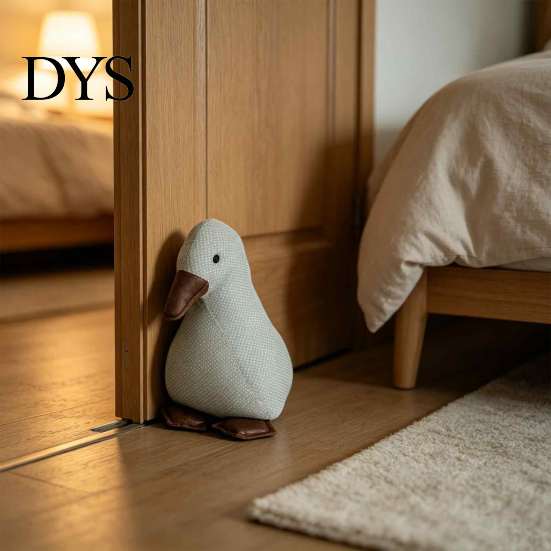 Decorative Door Wedge Fabric Duck Stopper, Non-slip Weighted Interior Holder Stop, Anti-collision Home Office Floor Stopper Bathroom Stop