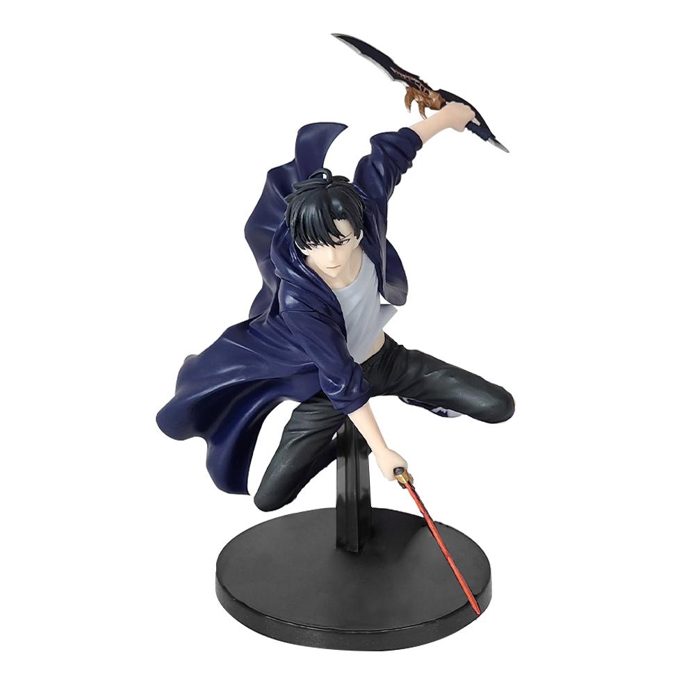 Solo Anime Figure Sung Jinwoo Battle pose Action Figure Sung Jin Woo figurine PVC Model handsome Collection Adult Boy Toys Gifts