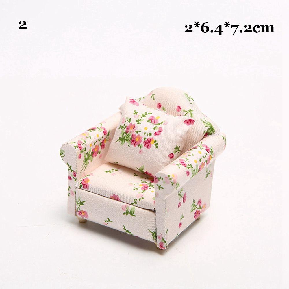 1:12 Kinder Dekorationspuppen Mini Möbel Spielzeug Miniatur Weiches Sofa Puppenhaus Rollenspiel Spielzeug