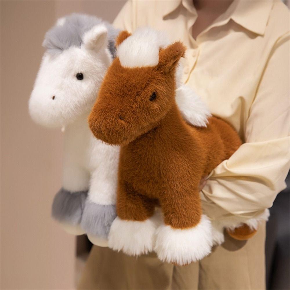 

Simulation Pony Plush Toys Standing Cartoon Horse Stuffed Toy Foal Plush Doll Children 23cm-Style 2