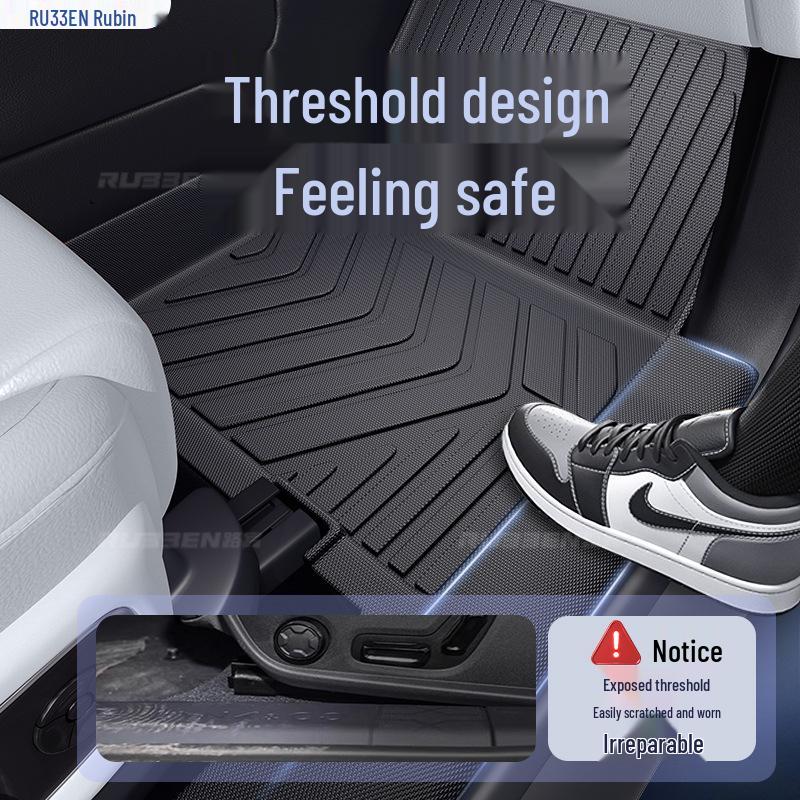 Xiaopeng P7 TPE Waterproof Floor Mats: Full-Coverage, Thickened Door Sill Carpet