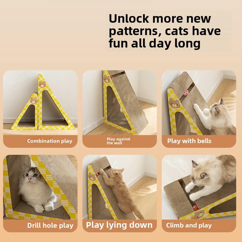 Cat Scratching Board Vertical Scratch-resistant Wear-resistant and Non-crumbling Corrugated Paw Grinding Artifact Cat Claw Board Cat Toys Cat Products